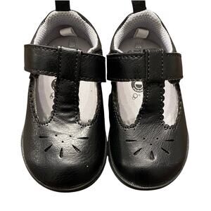 Stride Rite 360 Lacey 2.0 Black Toddler T Strap Mary Jane Soft Sole Wide Sz 5